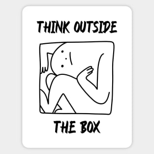 Think outside the box , be creative Sticker